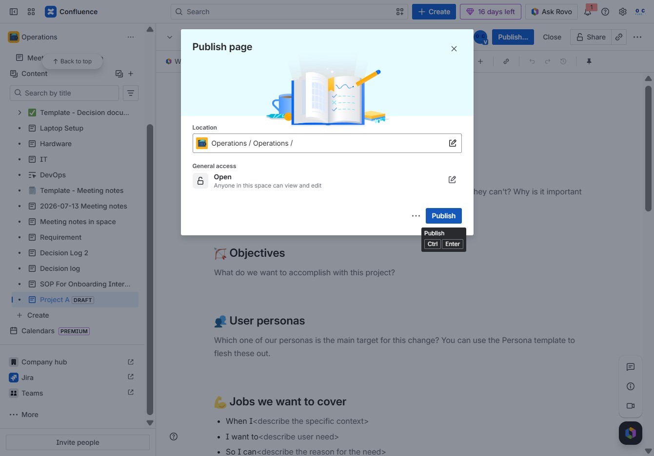 Click the Publish button