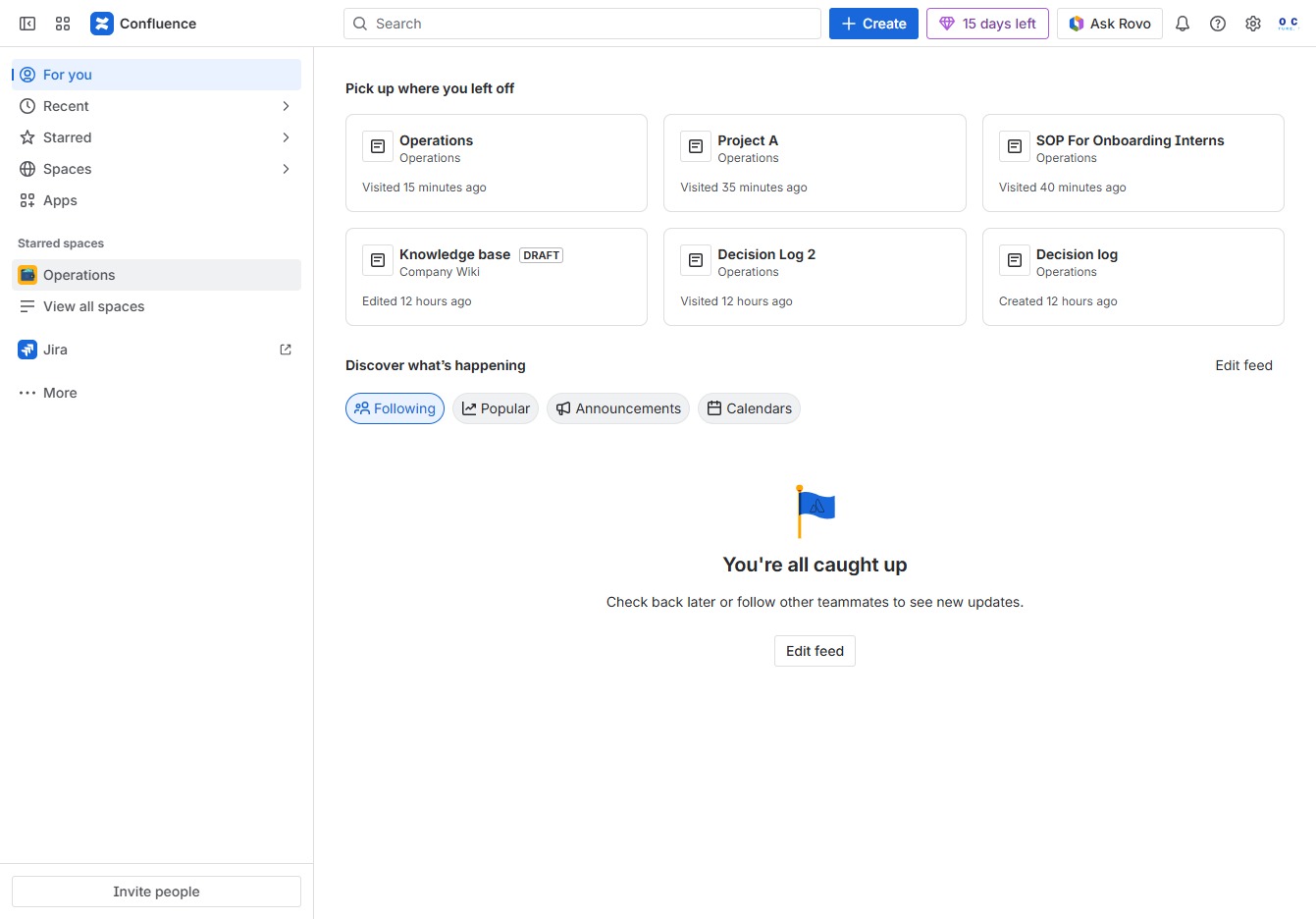 Click the Operations section