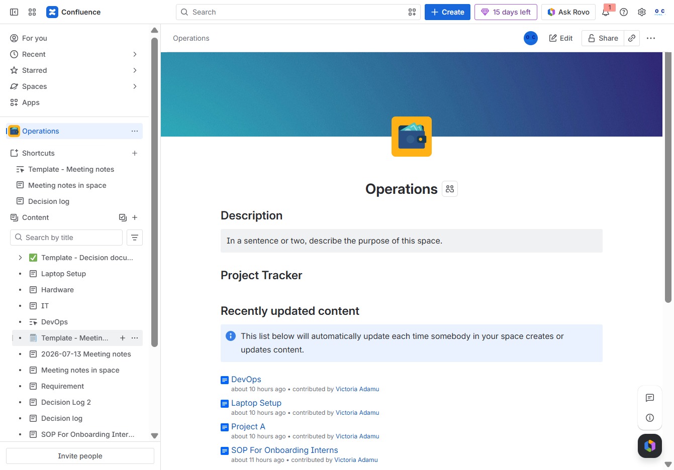 Click the Meeting Notes Template option