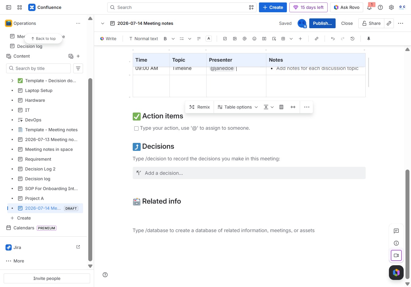 Click the Publish button
