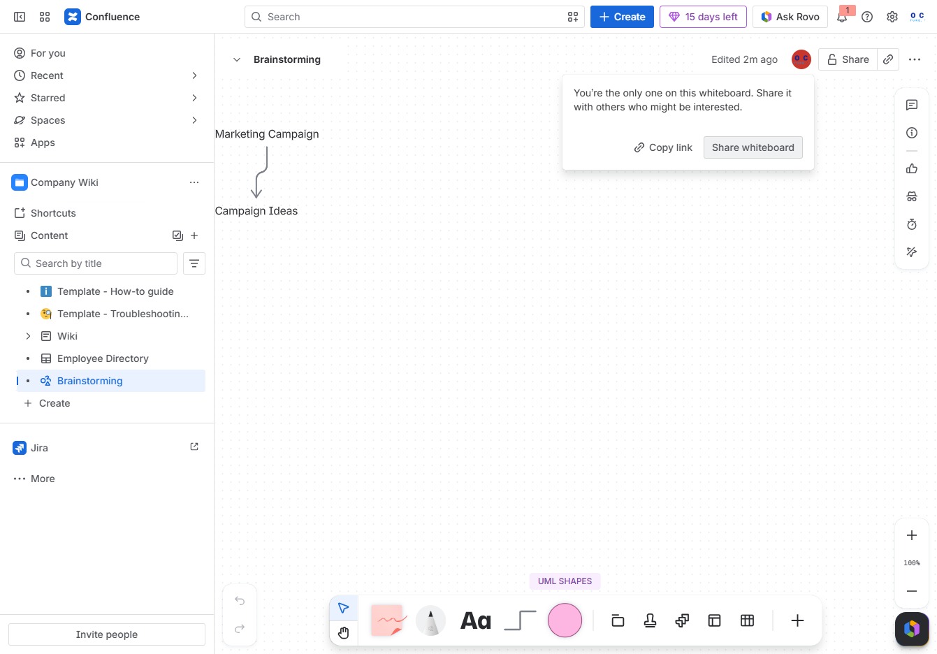 Click the Share whiteboard button