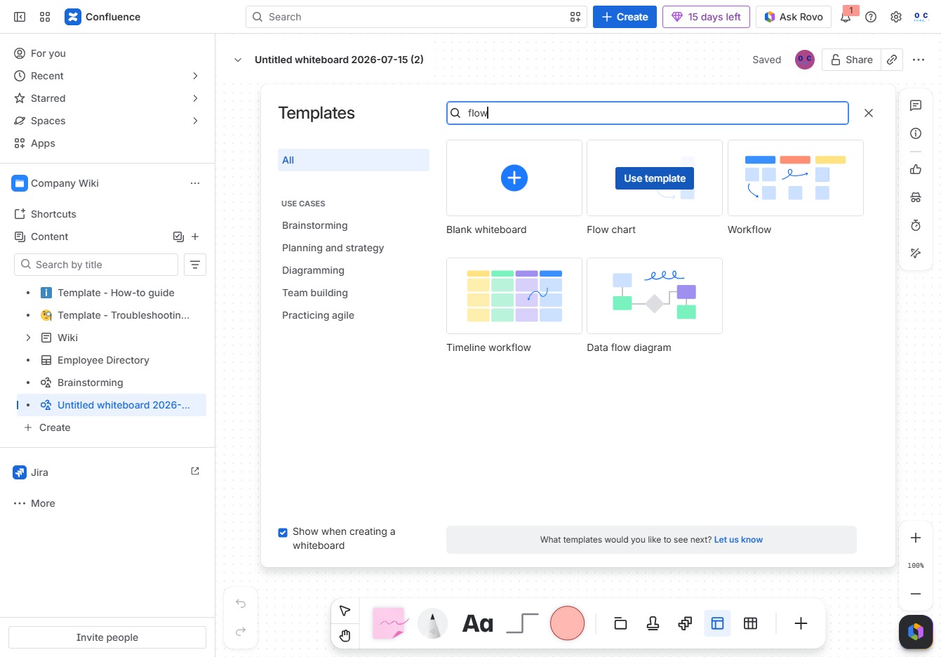 Type 'flow' in the Template Search