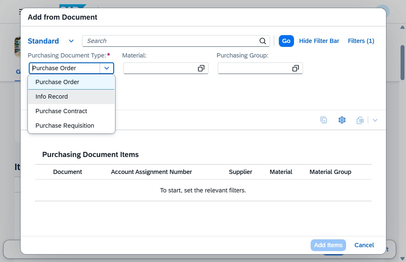 Click the Info Record option