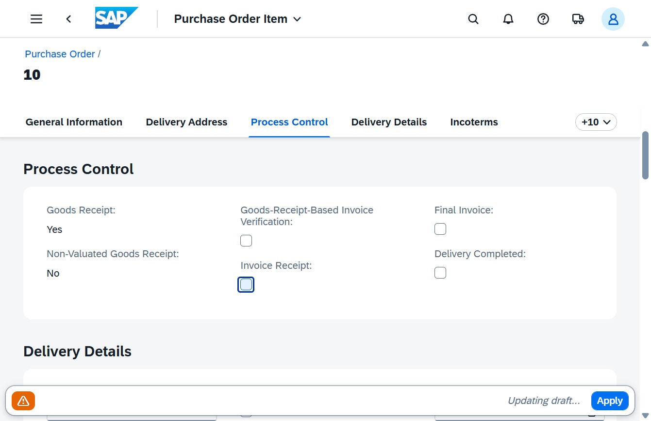 Click here to select Invoice Receipt