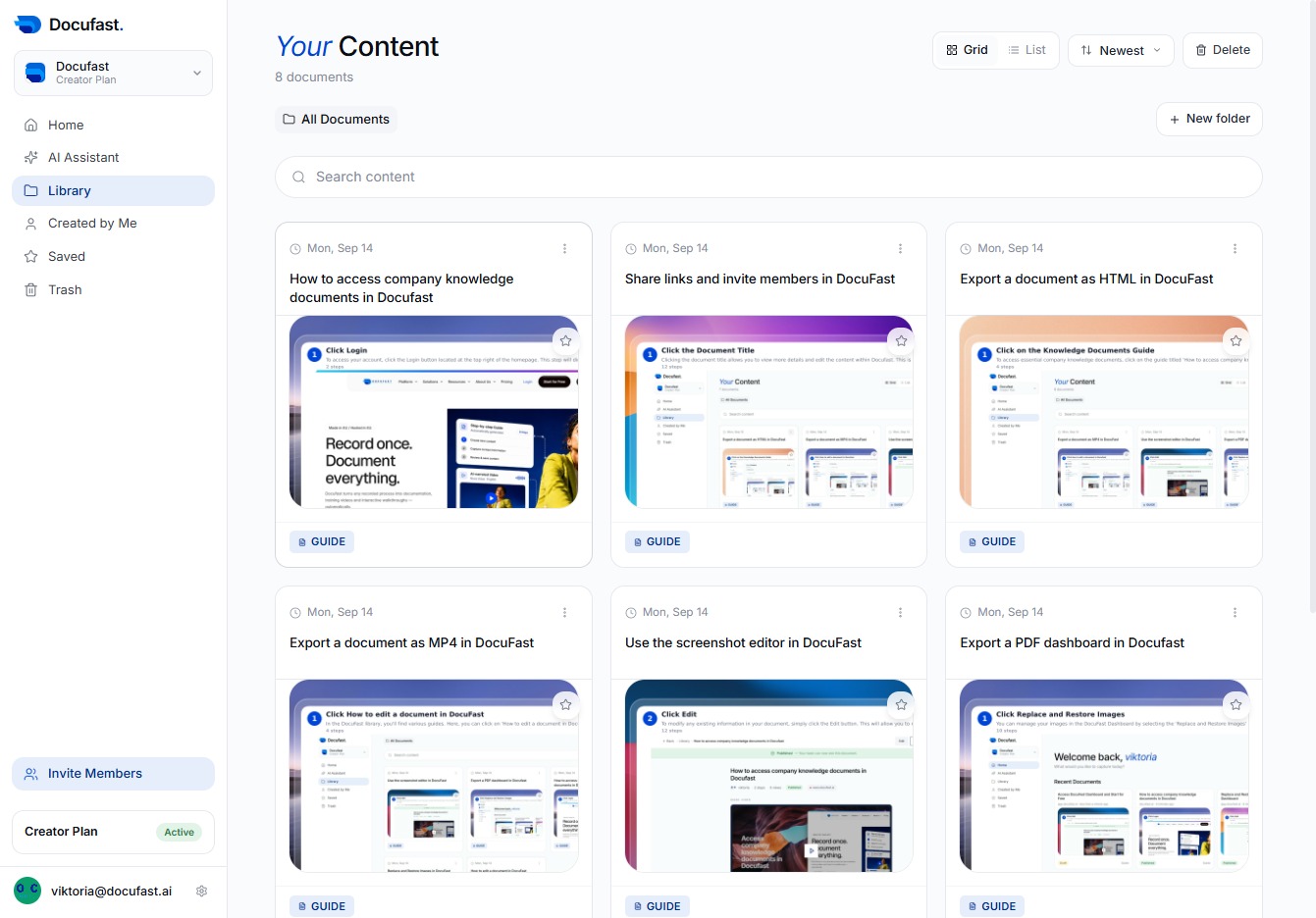 Click How to access company knowledge documents