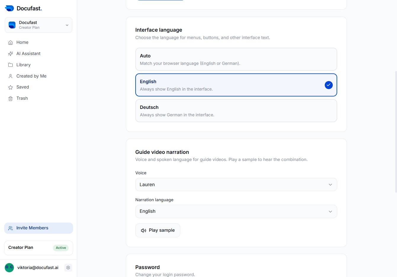 Click Interface Language Option