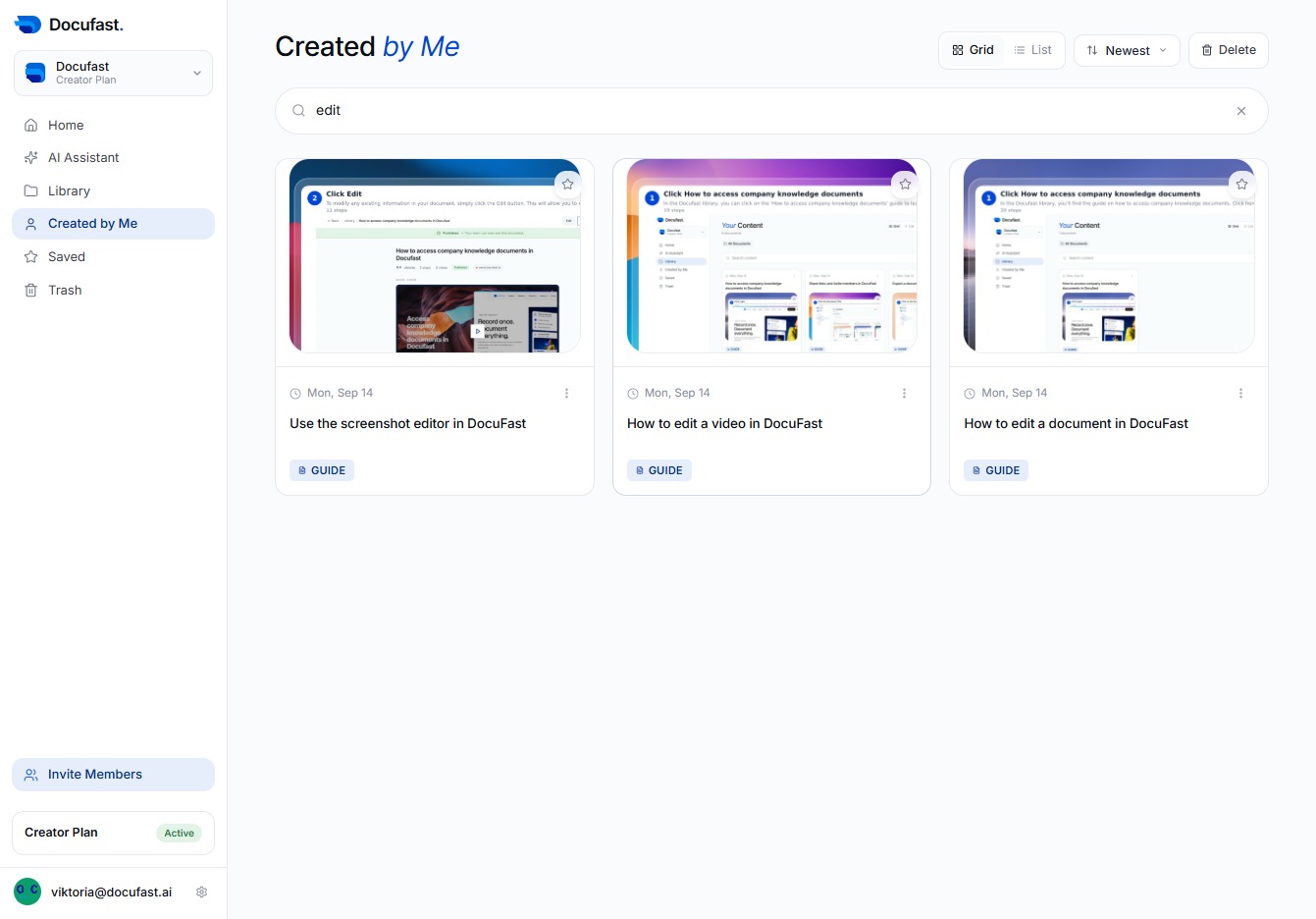 Click How to edit a video in DocuFast