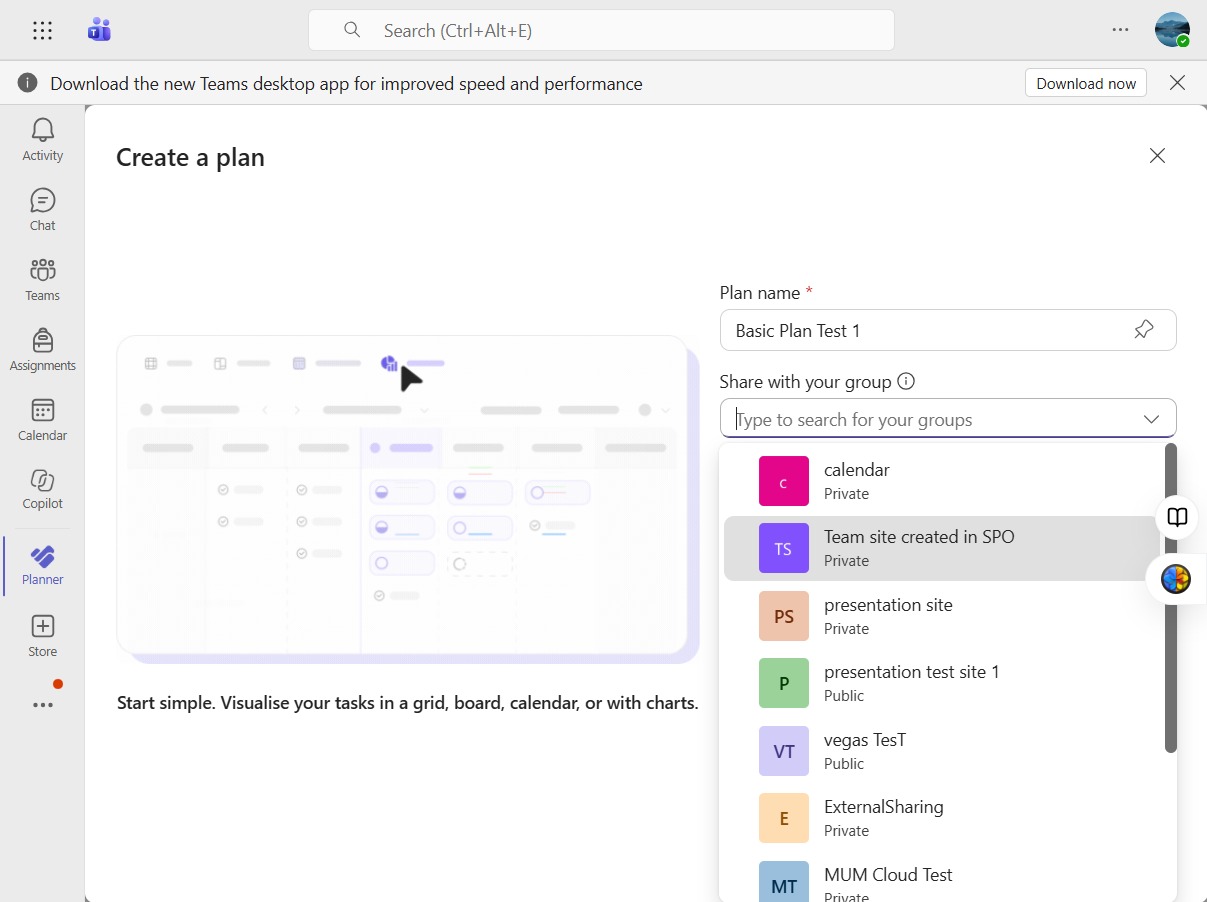 Click Team site created in SPO
