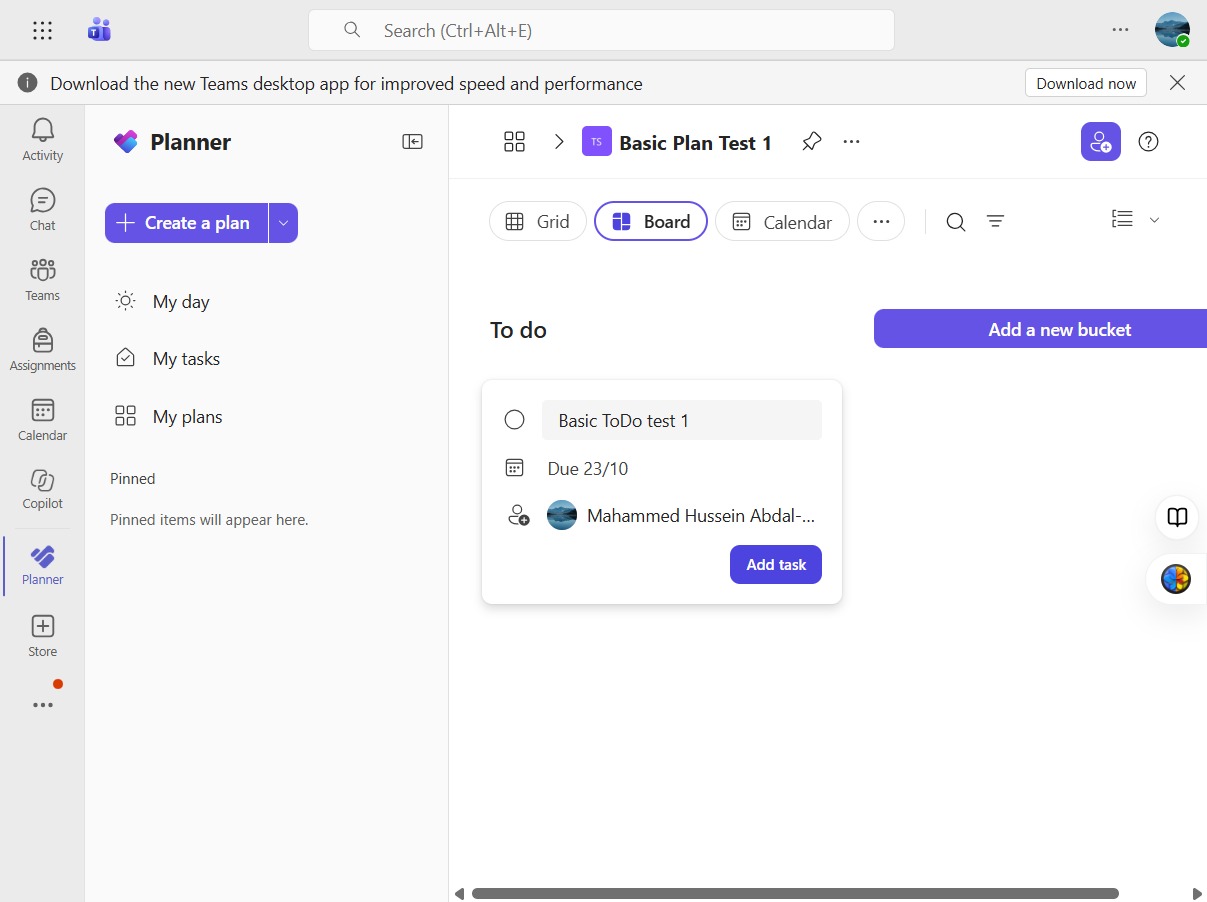Click Add task